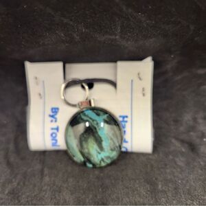 Hand Crafted Necklace Medallion Pendant 1" Round  Pendant 26 in Black Cord